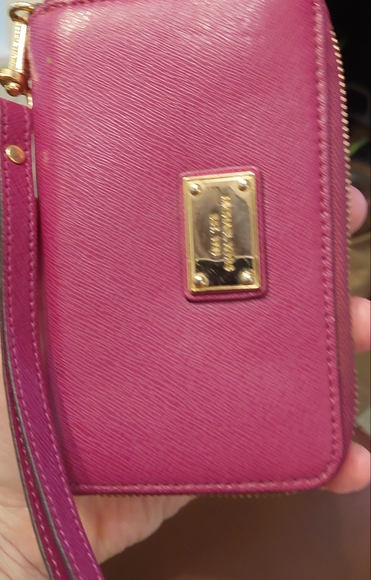 Michael Kors MK Jet Set Continental Zip-Around Leather Wallet Wristlet - Picture 1 of 4